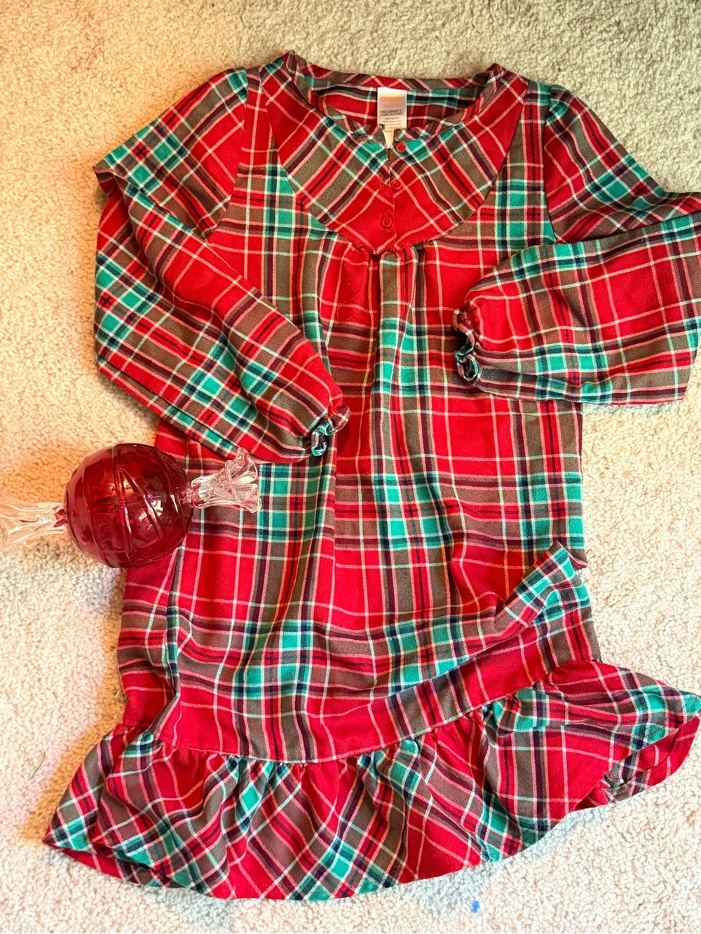 Gymboree Red Plaid Christmas Nightgown - Cozy Holiday Kids Pajama
